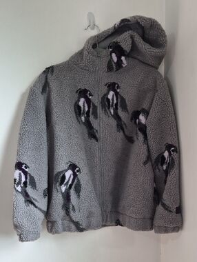 Taylor Swift Speak Now Koi Fish Gray Sherpa Hoodie Jacket